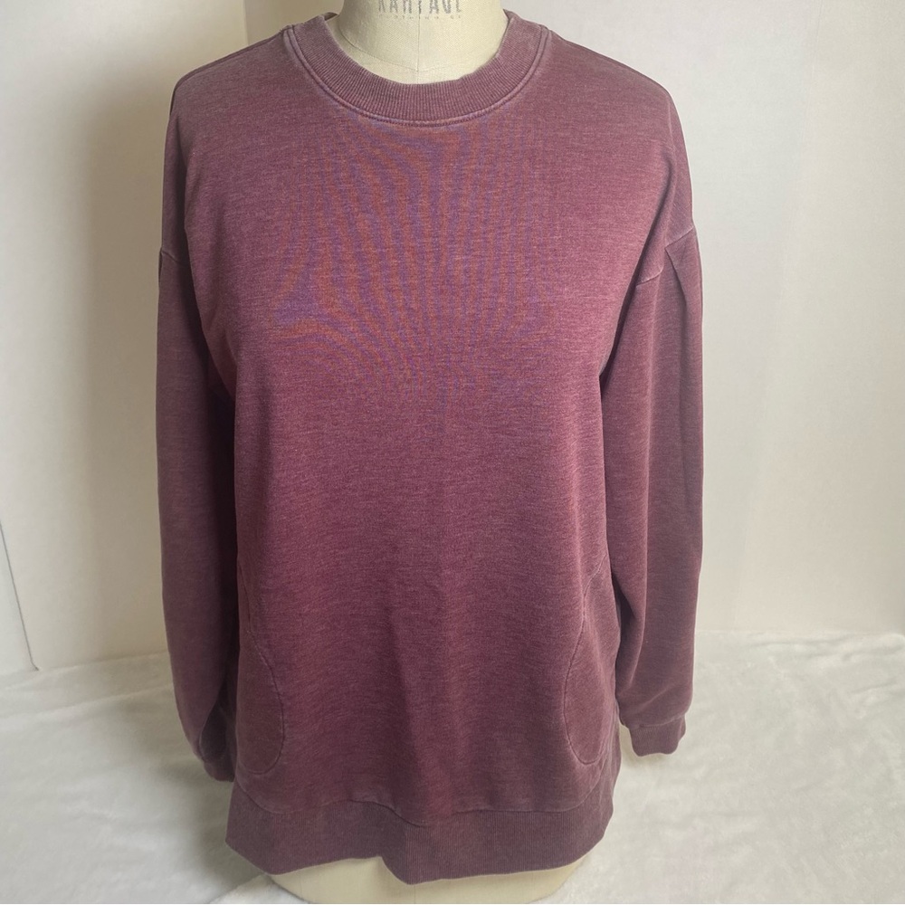 Logo Lori Goldstein Washed Mauve Pullover Sweatshirt XS - Picture 4 of 15